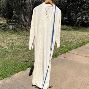 Artis Cream Maxi Tunic with Intricate Pattern embroidery